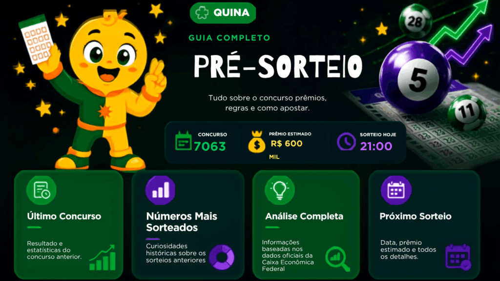 Quina 7063 sorteia 600 mil neste sábado veja como apostar agora