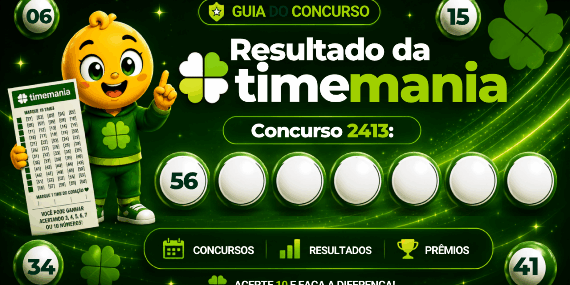 Resultado da Timemania 2413: confira os números e se teve ganhadores