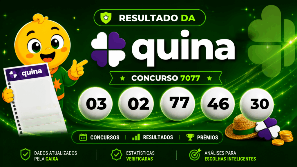 Quina 7077: alguém ganhou os R$ 25 milhões? Veja o resultado de terça (28/07)