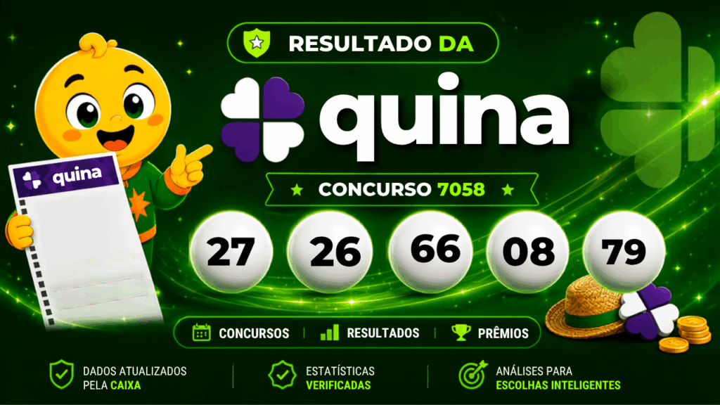Resultado da Quina 7058: confira os números e se teve ganhadores