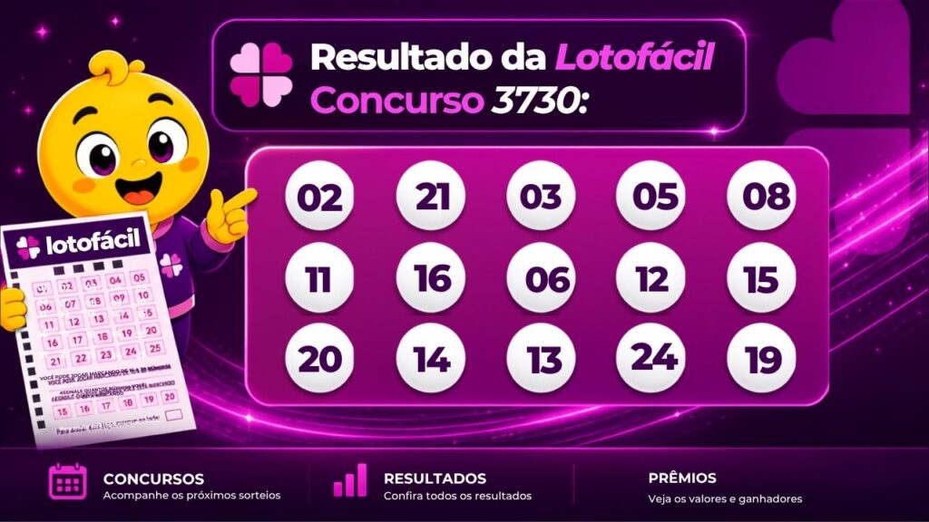 Resultado da Lotofácil 3730: confira os números e se teve ganhadores