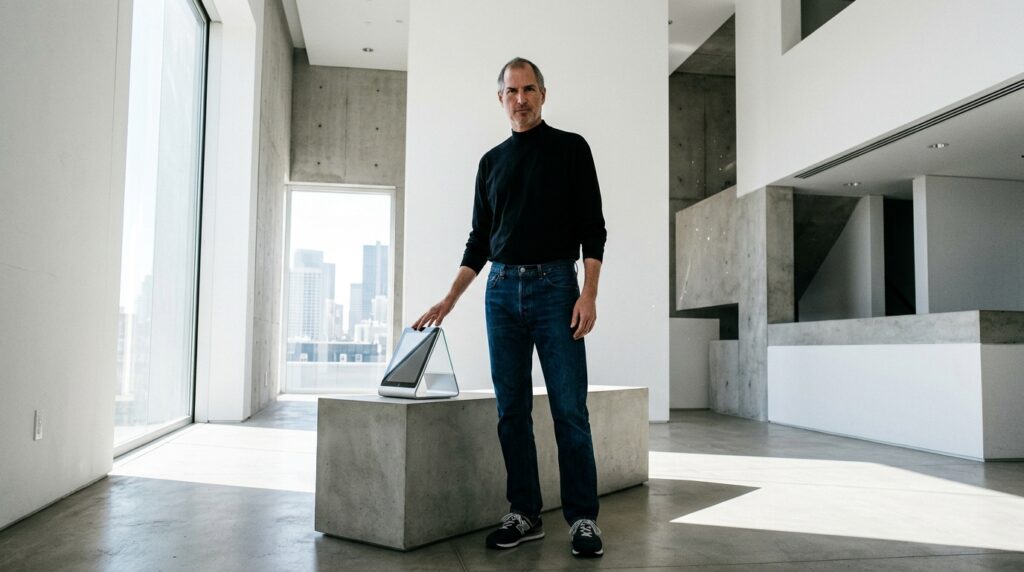 Frase do dia de Steve Jobs, empresário e visionário de tecnologia: "A única forma de fazer grande trabalho é amar o que você faz"