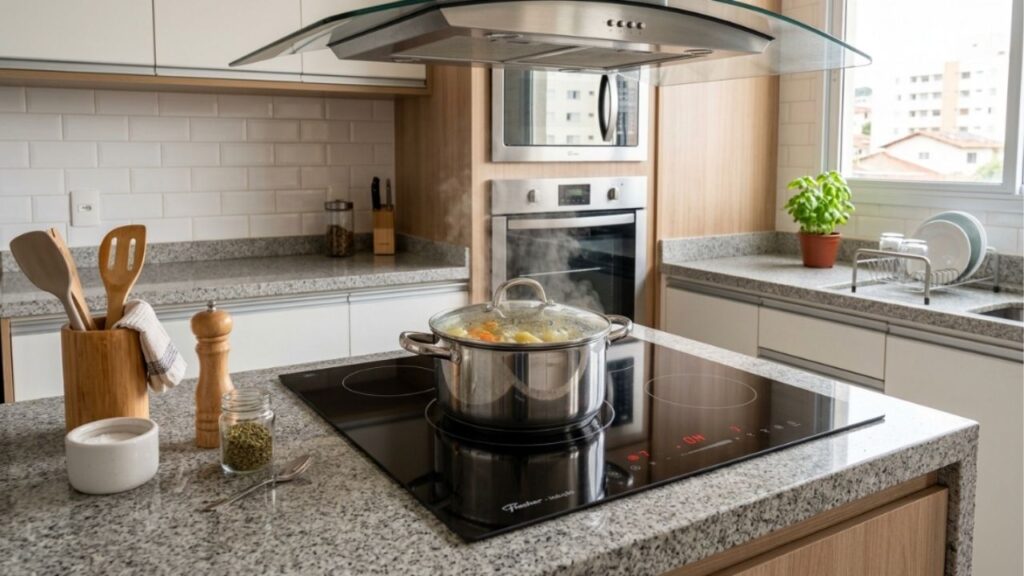 Adeus ao fogão cooktop tradicional com gás: essa nova tendência é mais elegante e proporciona segurança total com a indução magnética