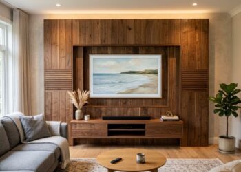 Adeus aos painéis de TV de madeira ocupando toda a sala: a tendência minimalista para renovar o ambiente com suportes invisíveis direto na parede