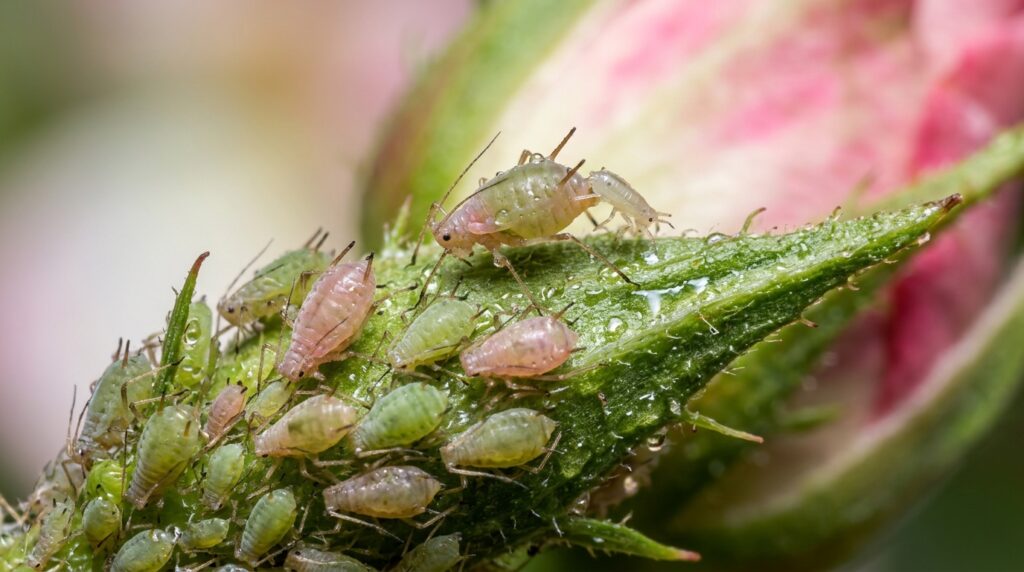 Se suas rosas amanheceram pegajosas: a culpa não é da água do vaso nem do adubo