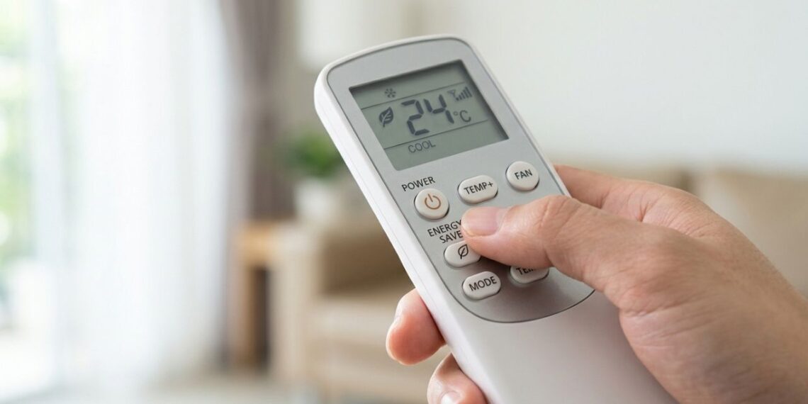 O ar-condicionado não deve ser operado na temperatura máxima para aquecer o quarto: esta é a configuração ideal para economizar na conta de luz