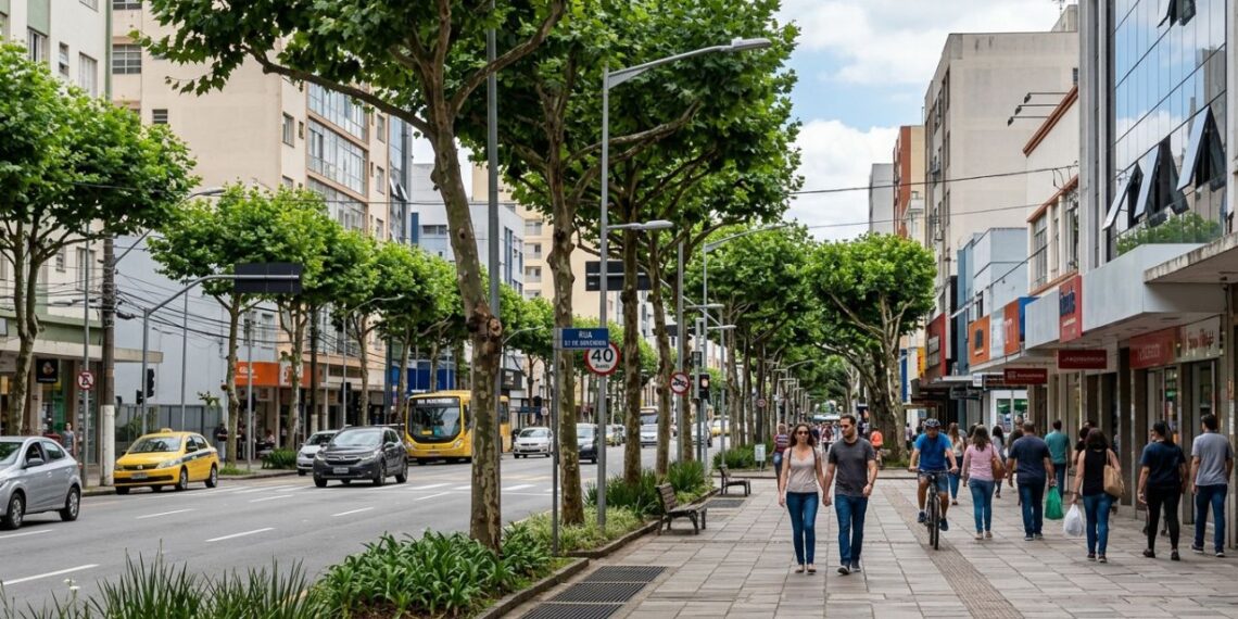 3 árvores de sombra densa cujas raízes não danificam o piso tátil, perfeitas para calçadas públicas