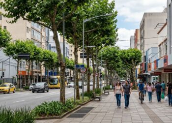 3 árvores de sombra densa cujas raízes não danificam o piso tátil, perfeitas para calçadas públicas