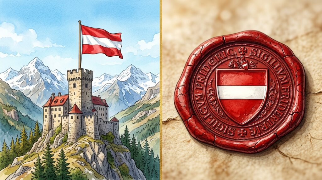 Bandeira da Áustria: o mito da túnica ensanguentada que a história desmentiu