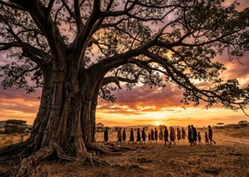 Sabedoria africana do dia: "a árvore não fica de pé apenas pela raiz, mas pelos galhos que abrem para o mundo”