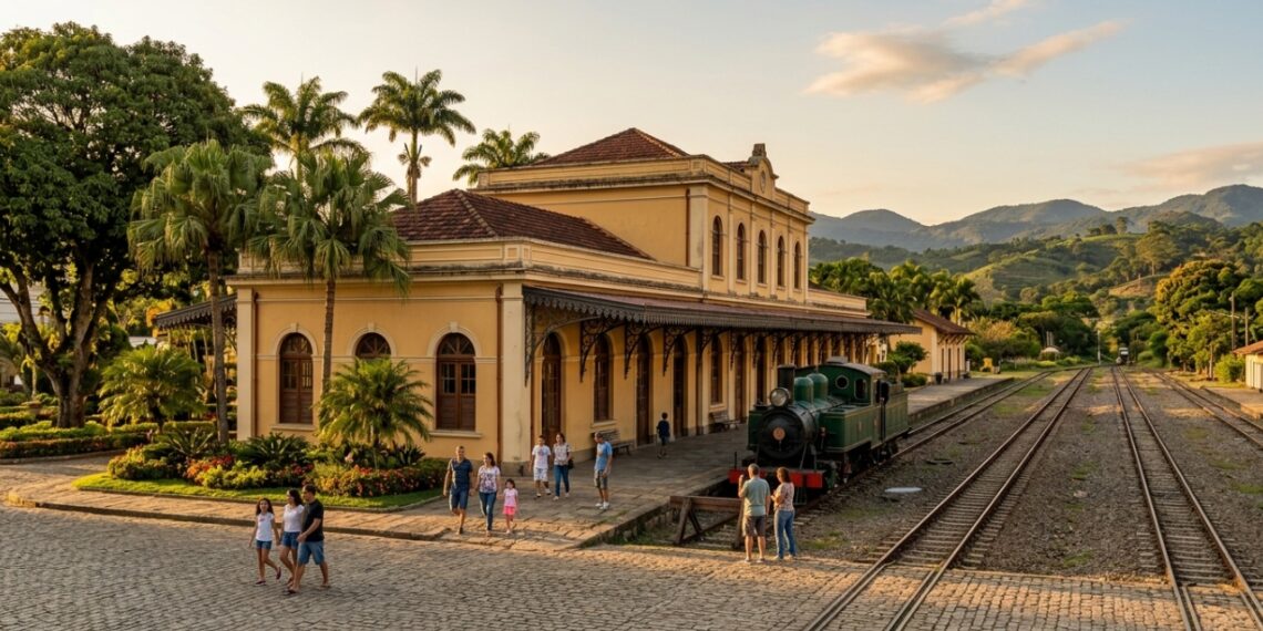 No vale que já produziu 75% do café do mundo, esta cidade guarda uma estação inaugurada pela Princesa Isabel
