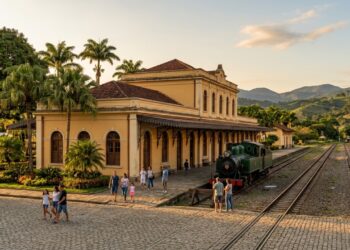 No vale que já produziu 75% do café do mundo, esta cidade guarda uma estação inaugurada pela Princesa Isabel