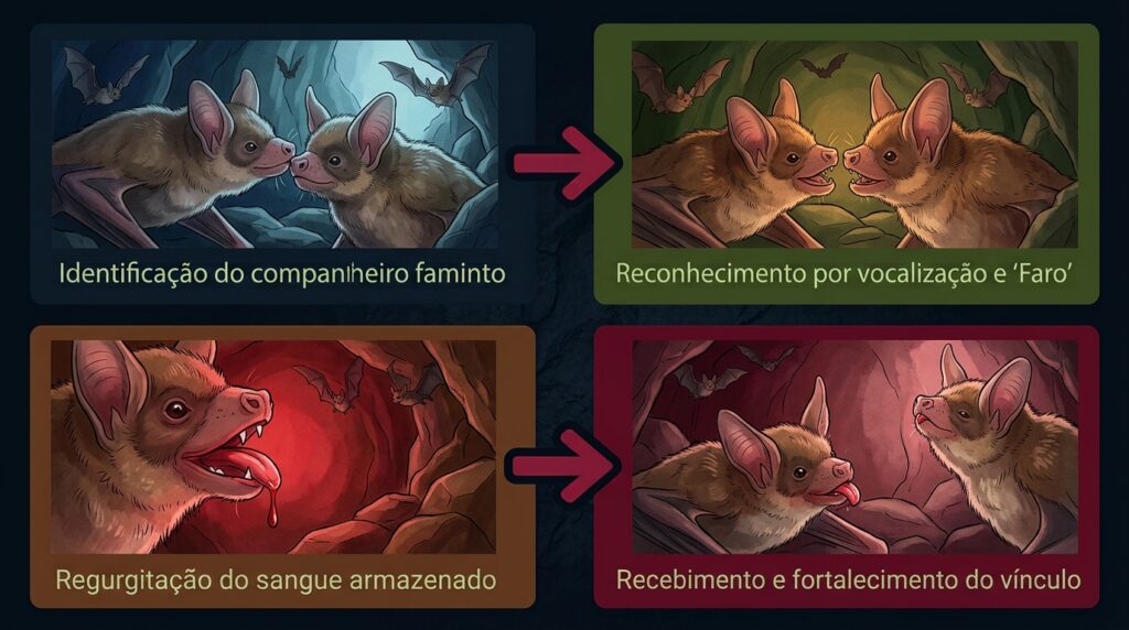 Por que um morcego faminto pode morrer em 48 horas se ninguém regurgitar sangue para ele
