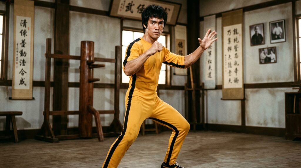 Frase de Bruce Lee no dia: “Eu não temo o homem que praticou 10 mil golpes uma vez, mas o que praticou um golpe 10 mil vezes”.