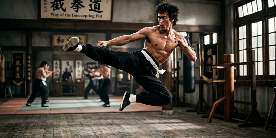 Frase de Bruce Lee no dia: “Eu não temo o homem que praticou 10 mil golpes uma vez, mas o que praticou um golpe 10 mil vezes”.