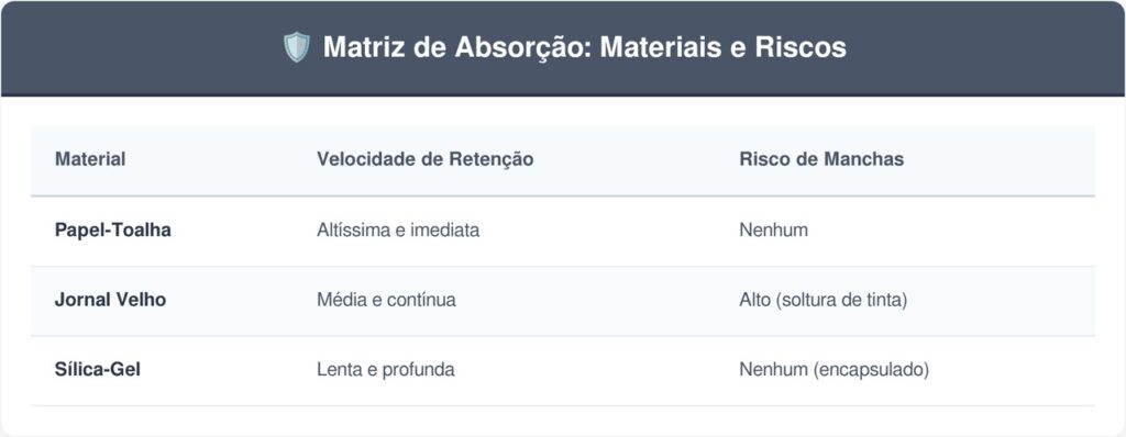 Calcado-molhado-tabela-1024x398 Diga adeus ao calçado molhado e com mau cheiro: o truque do papel com ventilador seca o par rápido sem estragar o material