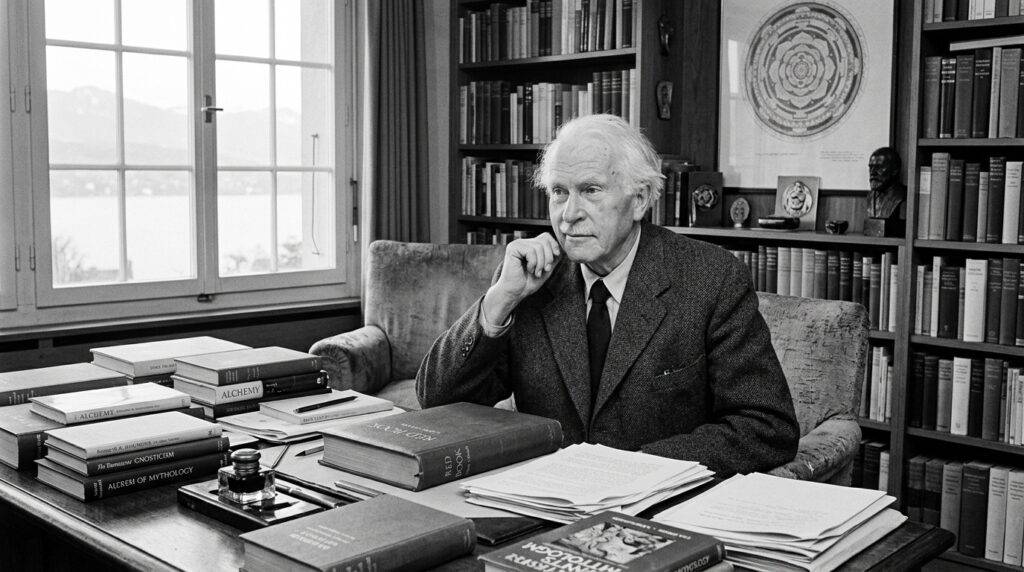 Frase de Carl Jung no dia: "Até que você torne o inconsciente consciente, ele dirigirá sua vida e você o chamará de destino." Uma reflexão sobre autoconhecimento e liberdade real em tempos de automação