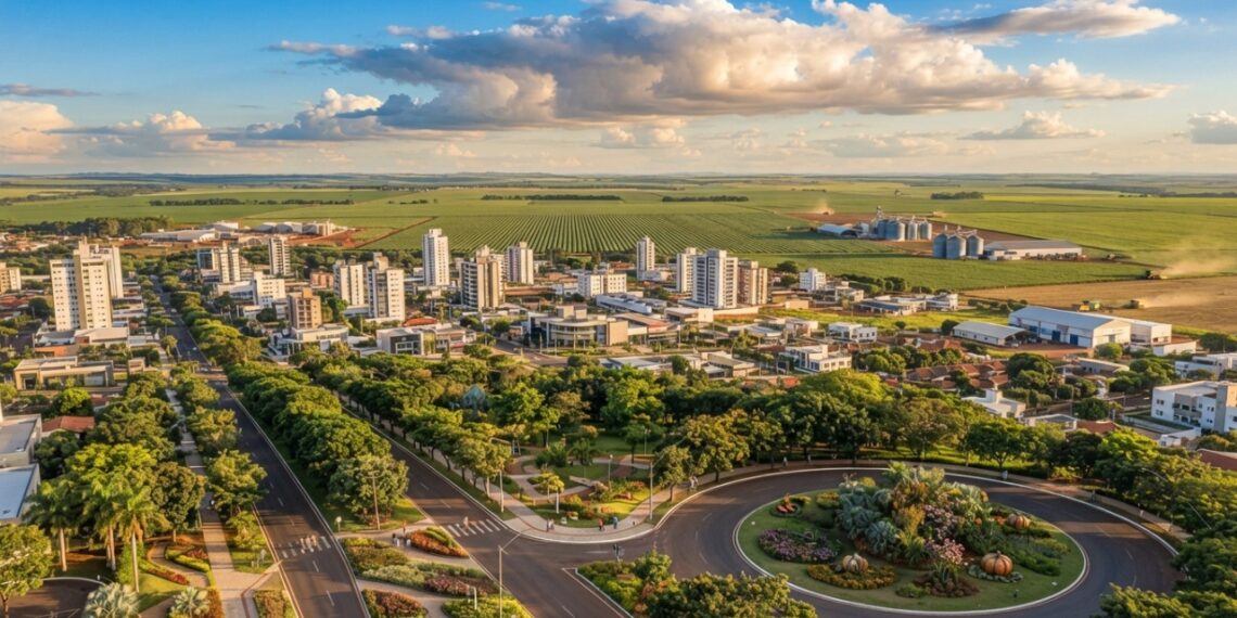 Abóboras gigantes decoram as rotatórias enquanto 1,6 milhão de toneladas de soja revelam a força de uma das maiores potências do agronegócio