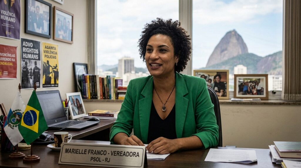 Frase do dia de Marielle Franco, vereadora carioca e ativista negra: "Quantas vidas têm que ser perdidas para que a gente vire gente?"