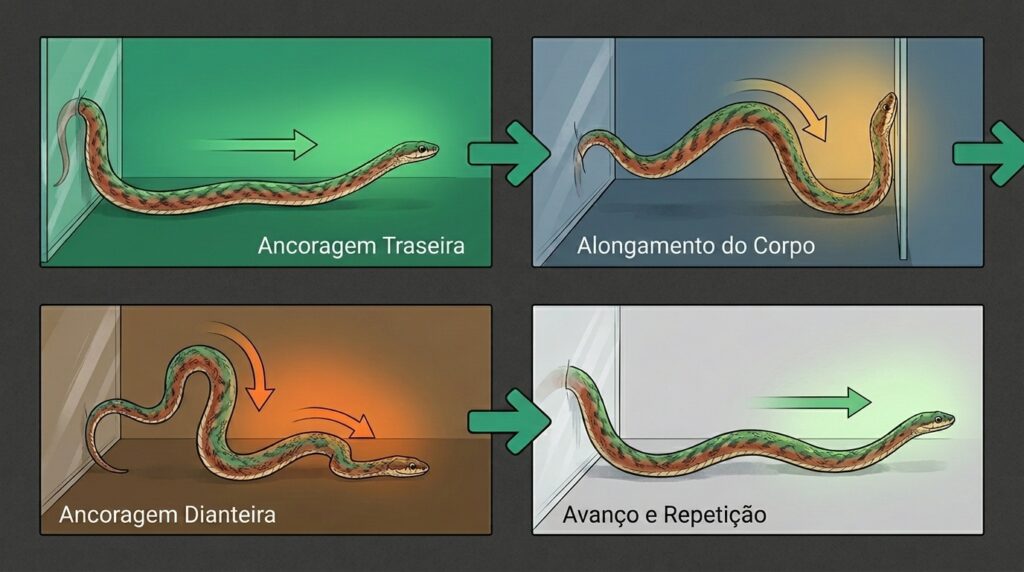 A serpente que consegue escalar superfícies perfeitamente lisas