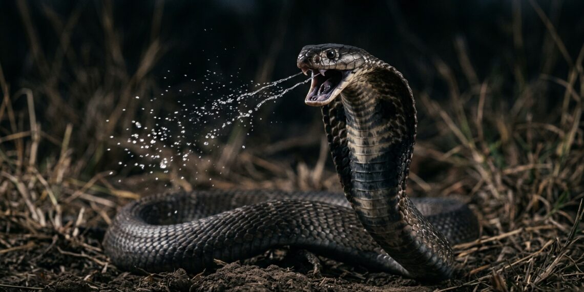 A cobra que cospe veneno a 2 metros: como age e o que fazer se for atingido
