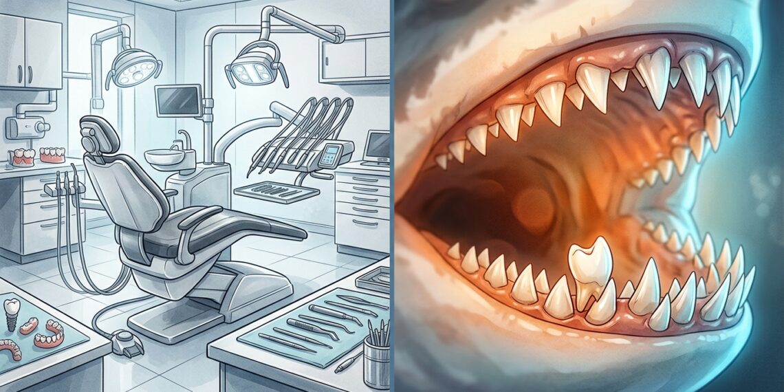 A criatura que possui mais de 300 dentes ao longo da vida