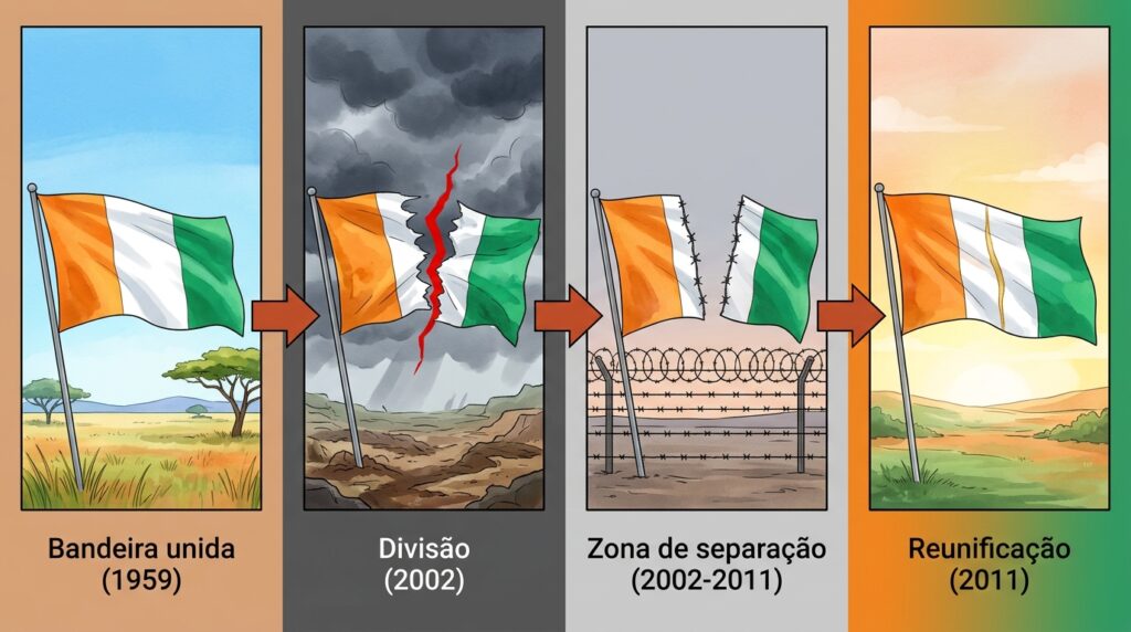 Laranja, branco e verde: como a bandeira da Costa do Marfim testemunhou a divisão de um país