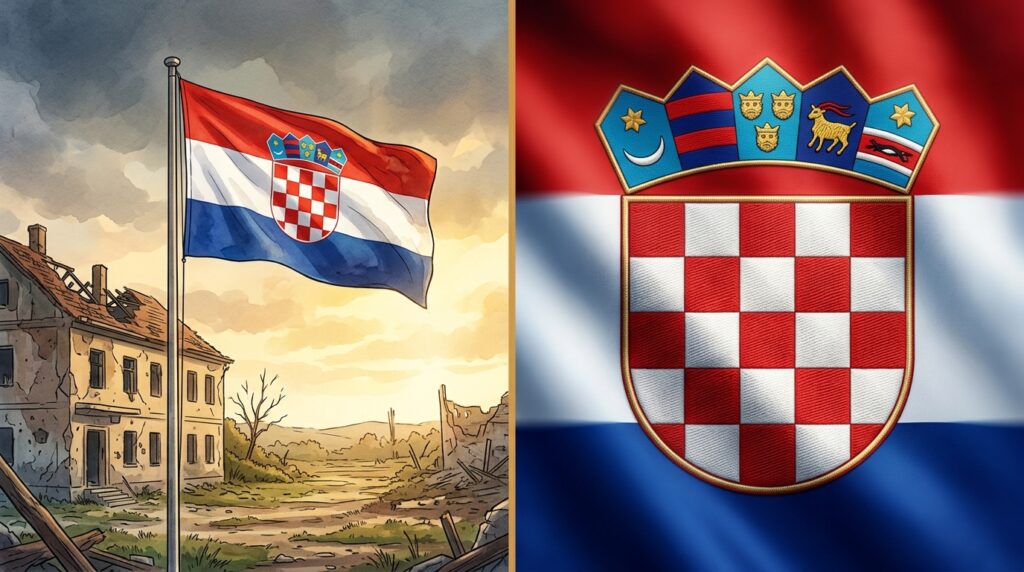 Croácia: a bandeira vermelha, branca e azul que testemunhou a guerra e se tornou um símbolo de unidade
