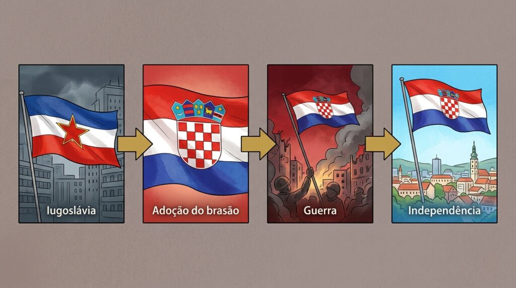 Croácia: a bandeira vermelha, branca e azul que testemunhou a guerra e se tornou um símbolo de unidade