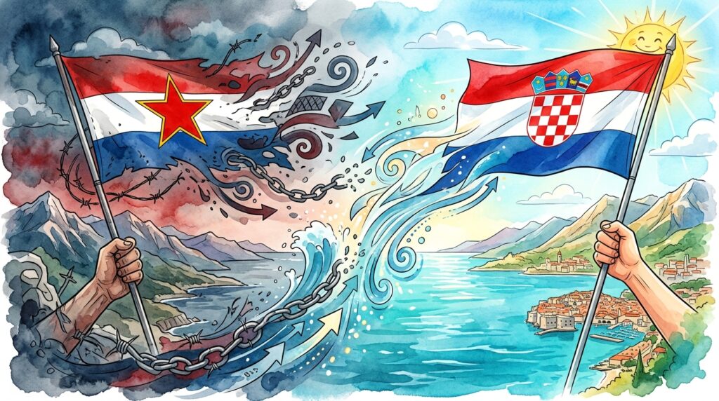 Croácia: a bandeira vermelha, branca e azul que testemunhou a guerra e se tornou um símbolo de unidade