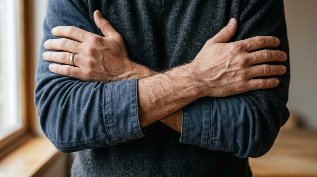 Cruzar os braços enquanto ouve nem sempre é defesa: a psicologia explica por que você adota essa postura sem perceber