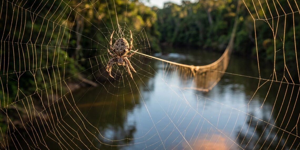 A aranha que consegue construir teias maiores que casas