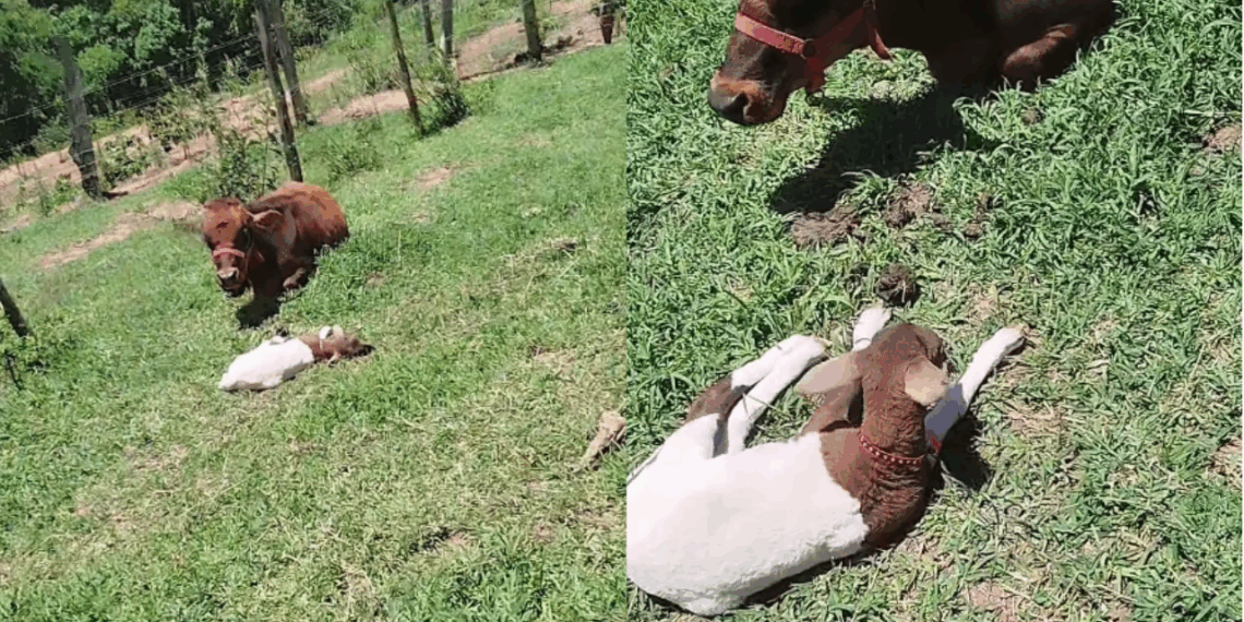 "Achou que era bezerra": Ovelhinha adotada por minivaca em MG procura pela 'mamãe' na fazenda e encanta a internet