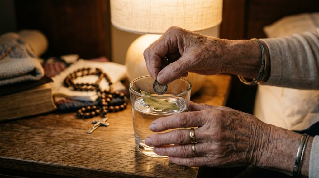 A moeda no copo com água e louro que "chama" fartura: o ritual que atrai prosperidade