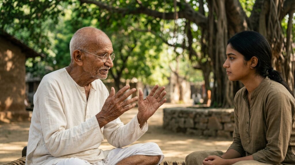 Frase do dia de Mahatma Gandhi, líder de independência indiana: "A verdade nunca prejudica uma causa que é justa"