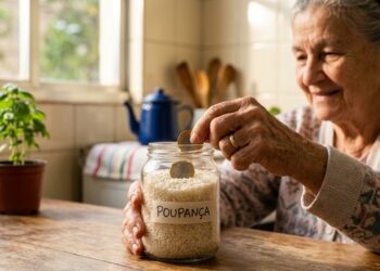A frase que sussurram enterrando moeda em arroz para semear riqueza na casa
