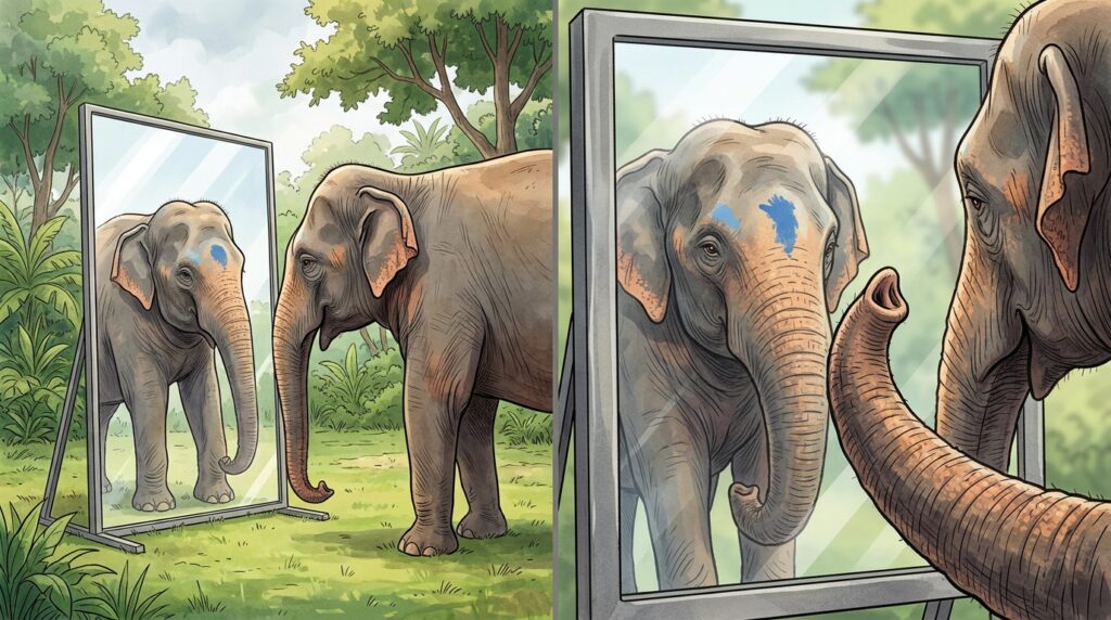 Você acha que conhece os elefantes? O teste do espelho revelou uma capacidade que poucos animais têm