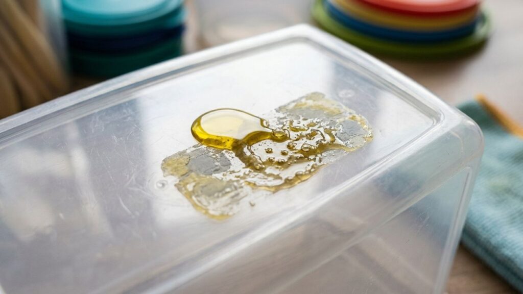 Etiquetas-2-1024x576 Diga adeus aos restos de etiquetas que ficam grudados em potes e vidros: o segredo do óleo de cozinha para dissolver a cola instantaneamente sem riscar ou deixar marcas opacas no plástico