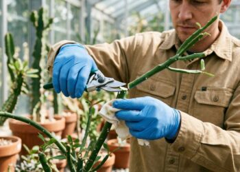 Como realizar o manejo seguro da Euphorbia e o que é preciso para evitar o contato com o látex?