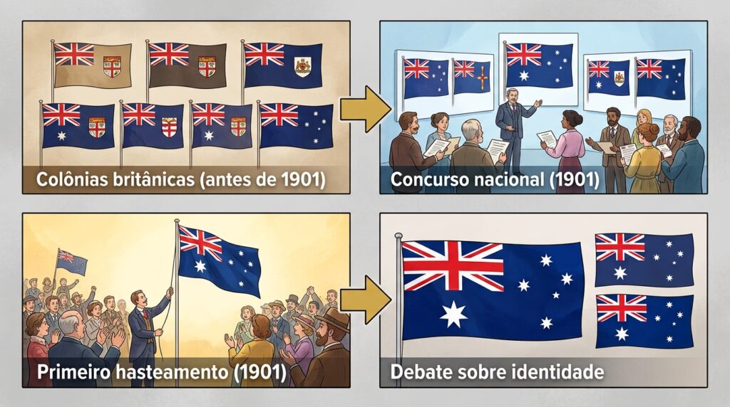 A &uacute;nica bandeira do mundo com a bandeira de outra na&ccedil;&atilde;o: o debate que divide a Austr&aacute;lia