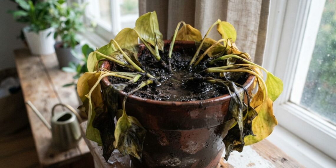 Chega de plantas murchas: veja o truque definitivo para drenar o solo e reverter o excesso de rega instantaneamente