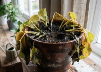 Chega de plantas murchas: veja o truque definitivo para drenar o solo e reverter o excesso de rega instantaneamente