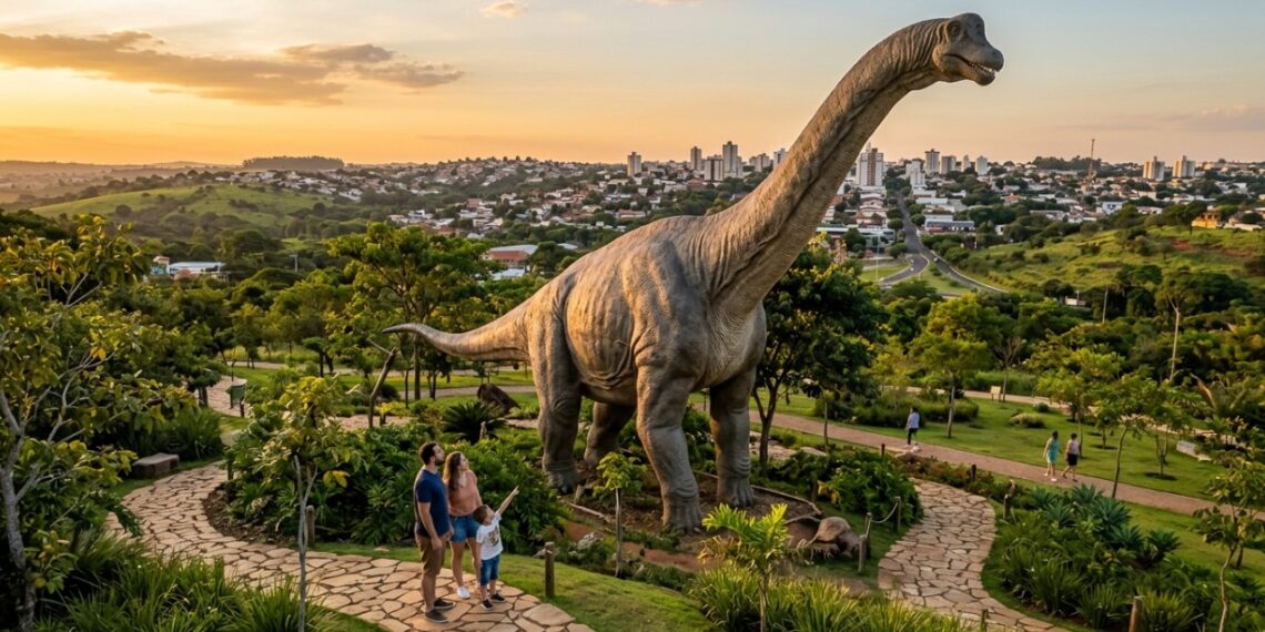 Fósseis de titanossauros com 65 milhões de anos foram encontrados nesta cidade paulista