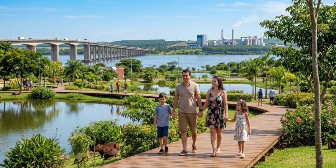 Potência econômica de MS: a Capital Mundial da Celulose com três lagoas no centro e o 2º maior rio do continente