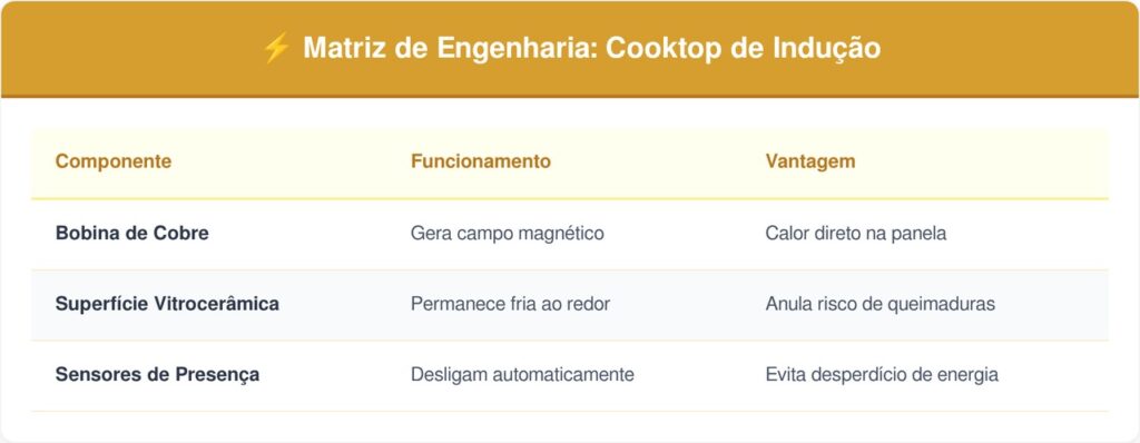 Fogao-cooktop-tabela-1024x398 Adeus ao fogão cooktop a gás que mancha panelas: a nova tendência é muito mais rápida e elimina o risco de queimaduras com a tecnologia de indução magnética