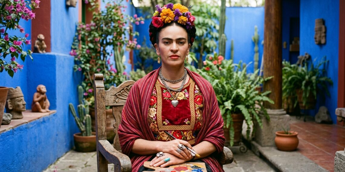 Frase do dia de Frida Kahlo, artista mexicana e revolucionária: "Pinto meu próprio mundo — porque sou meu próprio tema mais interessante"