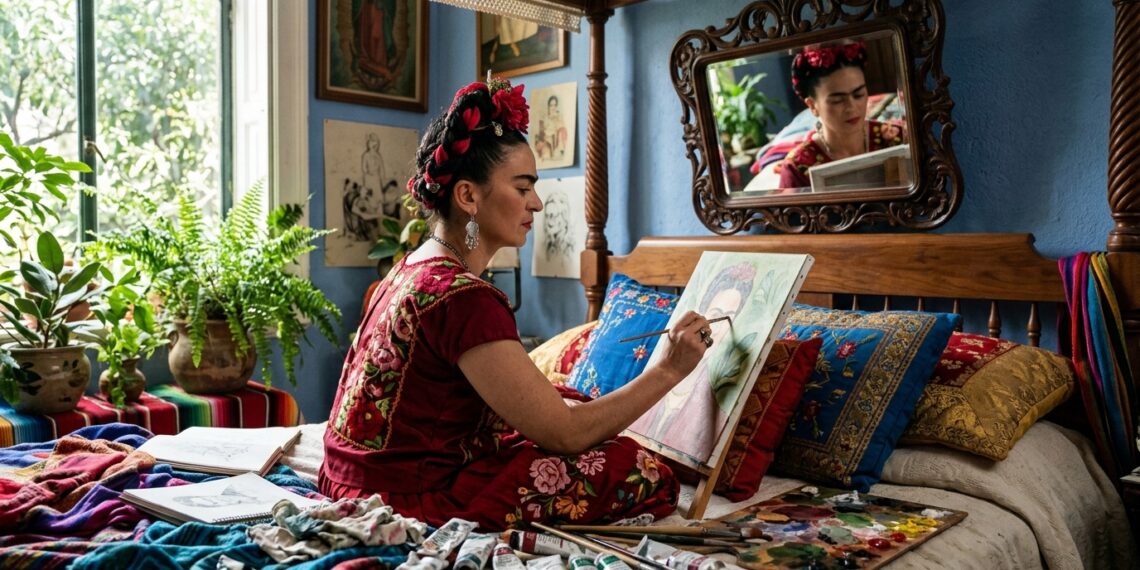 Frase do dia de Frida Kahlo, pintora mexicana e símbolo de resistência: "Pés, pra que os quero, se tenho asas para voar”