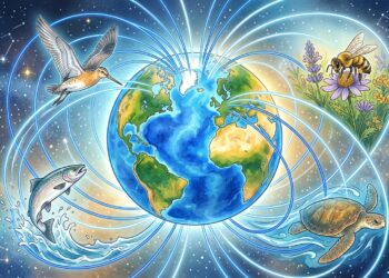 Por que essa criatura consegue detectar campos magnéticos da Terra