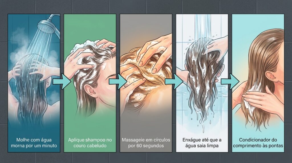 Por que massagear o couro cabeludo por 60 segundos ajuda a ativar a circulação e limpar os folículos
