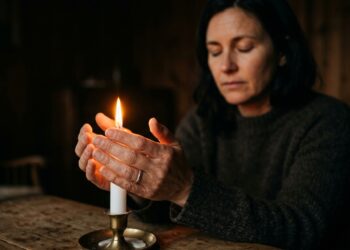 A frase dita junto com uma vela branca que promete limpar a energia da casa em uma noite